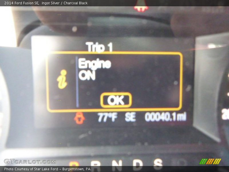 Ingot Silver / Charcoal Black 2014 Ford Fusion SE