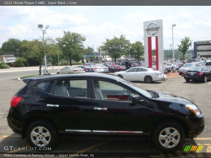 Super Black / Gray 2012 Nissan Rogue S AWD