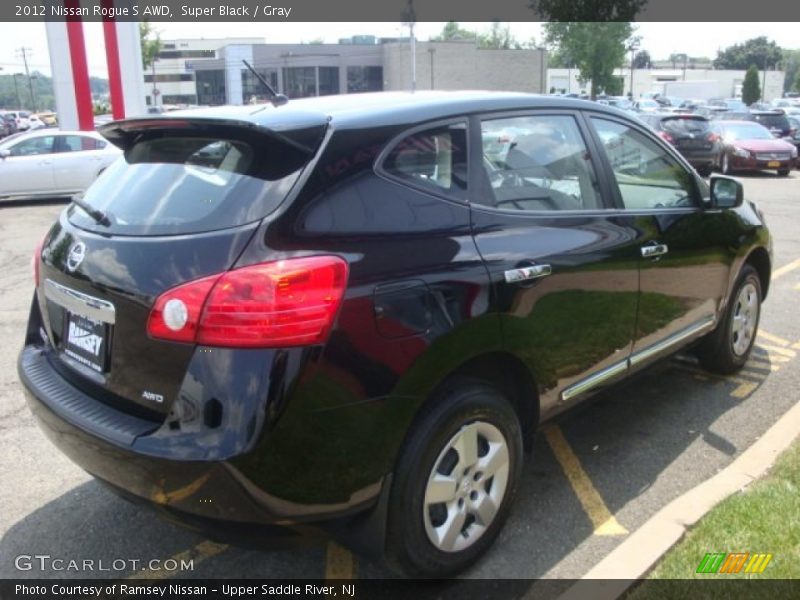 Super Black / Gray 2012 Nissan Rogue S AWD