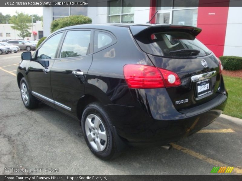 Super Black / Gray 2012 Nissan Rogue S AWD