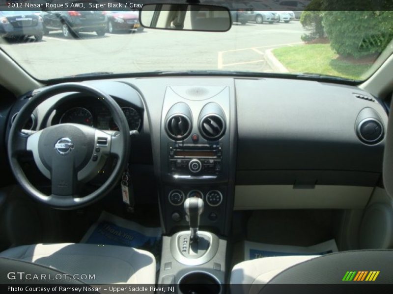 Super Black / Gray 2012 Nissan Rogue S AWD