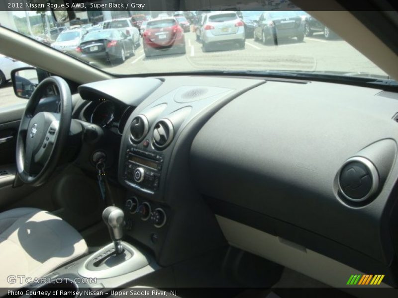 Super Black / Gray 2012 Nissan Rogue S AWD