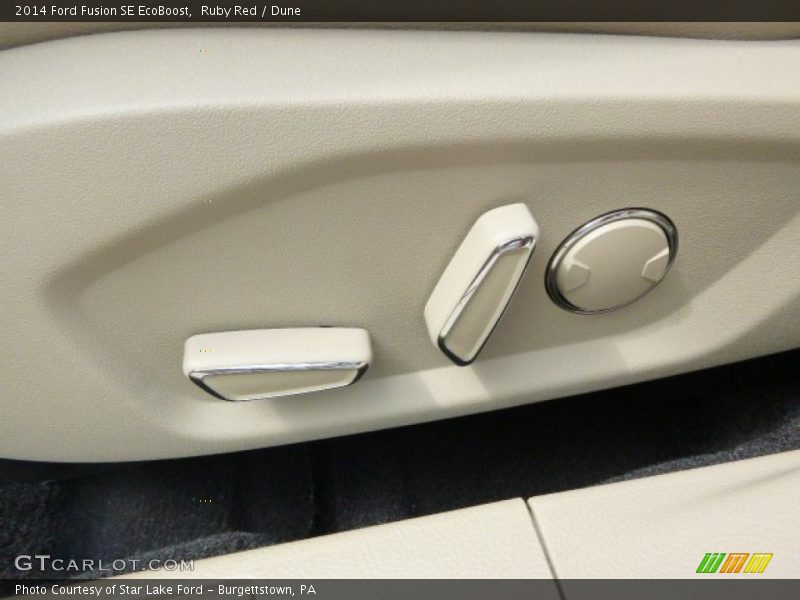 Ruby Red / Dune 2014 Ford Fusion SE EcoBoost