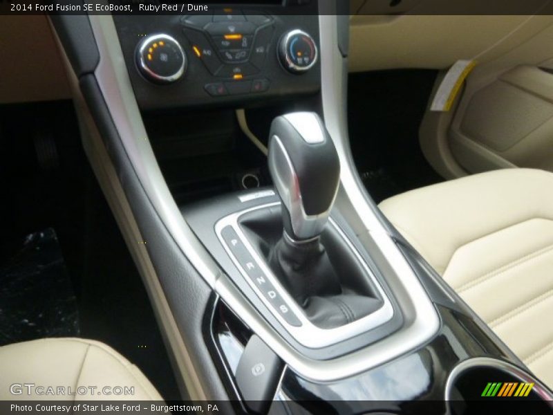Ruby Red / Dune 2014 Ford Fusion SE EcoBoost