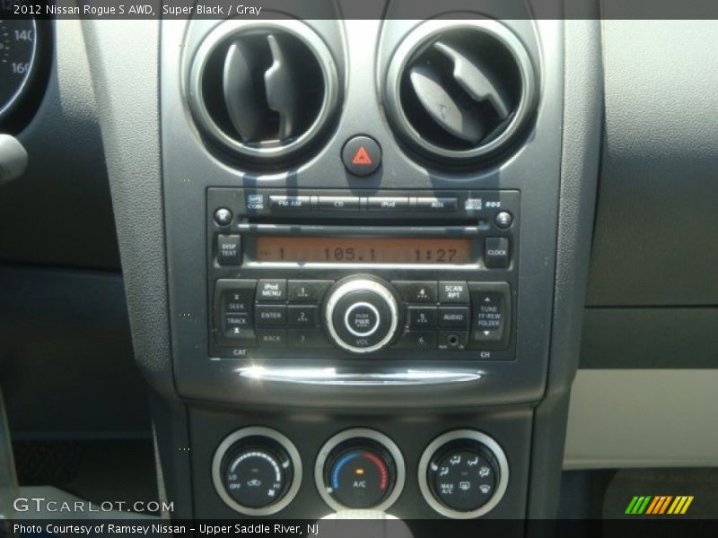 Super Black / Gray 2012 Nissan Rogue S AWD