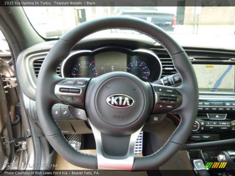 Titanium Metallic / Black 2015 Kia Optima SX Turbo