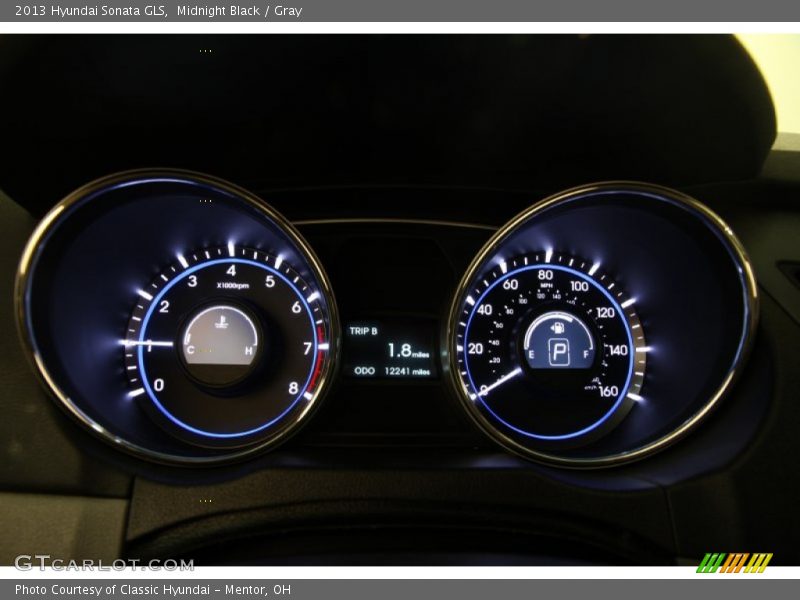 Midnight Black / Gray 2013 Hyundai Sonata GLS