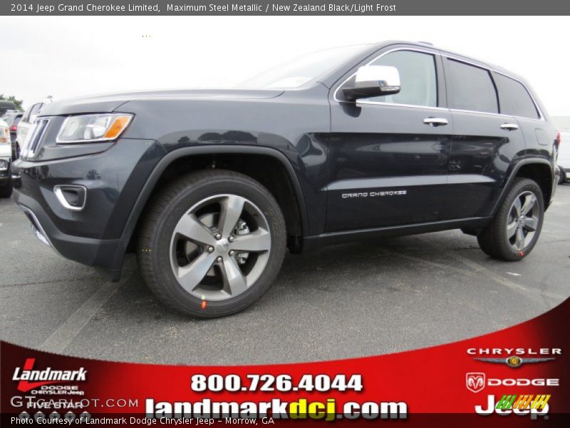 Maximum Steel Metallic / New Zealand Black/Light Frost 2014 Jeep Grand Cherokee Limited