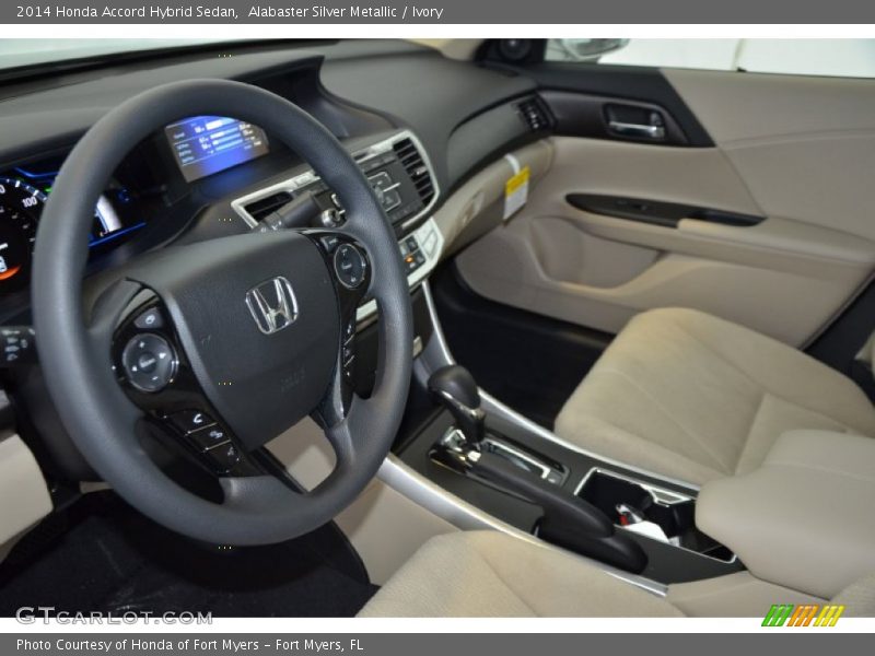 Alabaster Silver Metallic / Ivory 2014 Honda Accord Hybrid Sedan