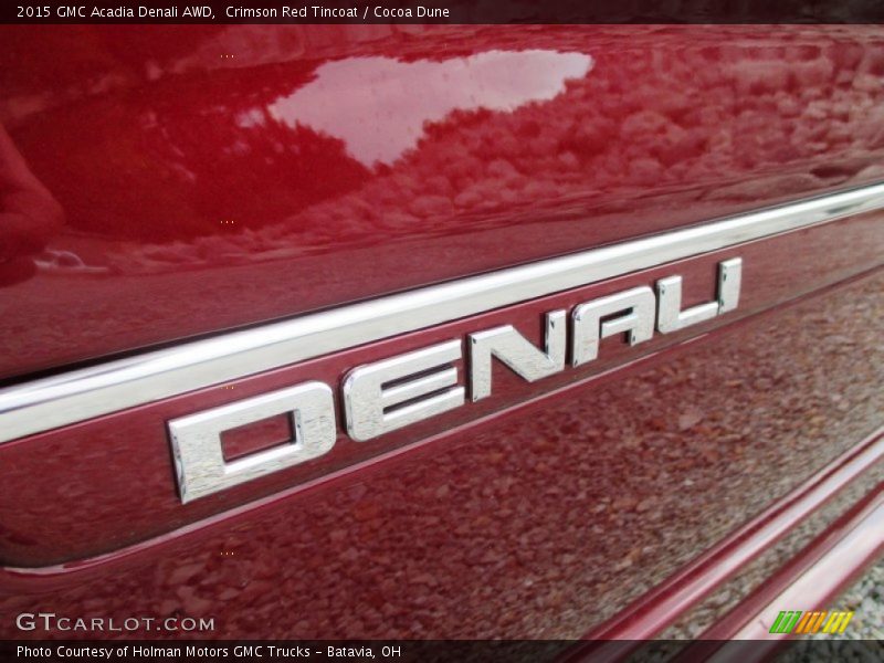 Crimson Red Tincoat / Cocoa Dune 2015 GMC Acadia Denali AWD