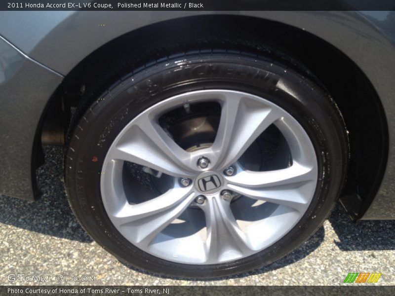 Polished Metal Metallic / Black 2011 Honda Accord EX-L V6 Coupe