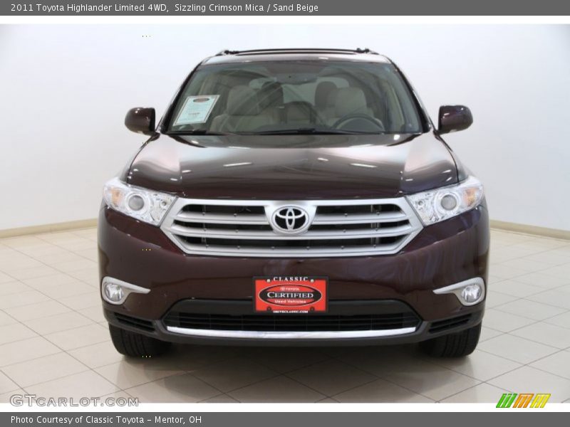 Sizzling Crimson Mica / Sand Beige 2011 Toyota Highlander Limited 4WD