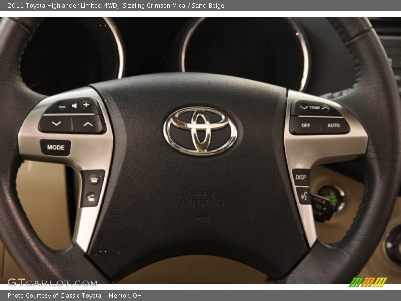 Sizzling Crimson Mica / Sand Beige 2011 Toyota Highlander Limited 4WD