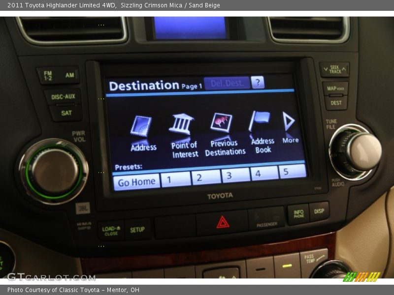 Sizzling Crimson Mica / Sand Beige 2011 Toyota Highlander Limited 4WD