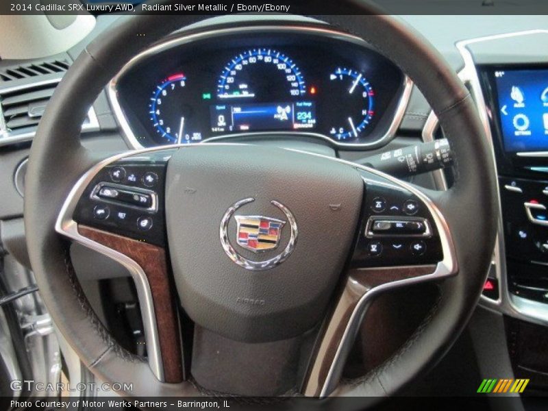 Radiant Silver Metallic / Ebony/Ebony 2014 Cadillac SRX Luxury AWD