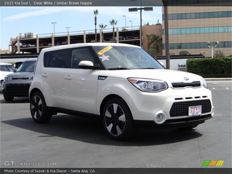 Clear White / Umber Brown Nappa 2015 Kia Soul !