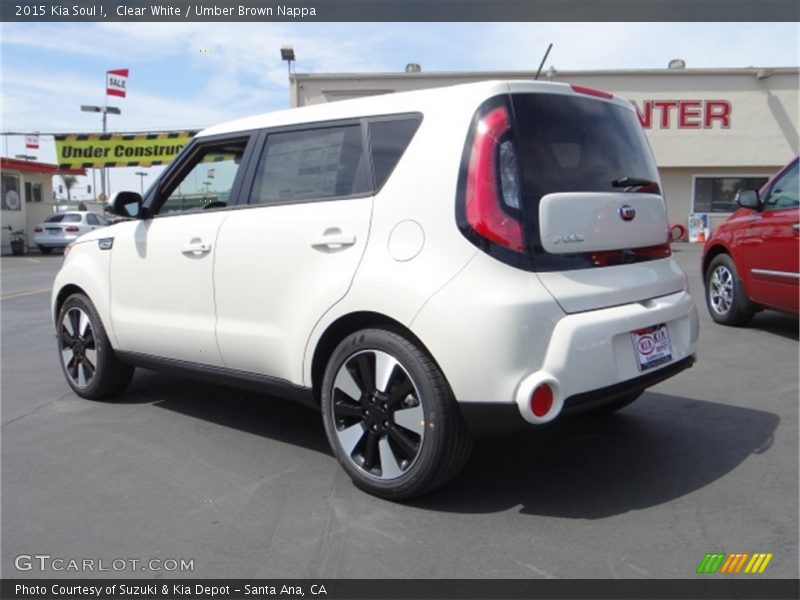 Clear White / Umber Brown Nappa 2015 Kia Soul !