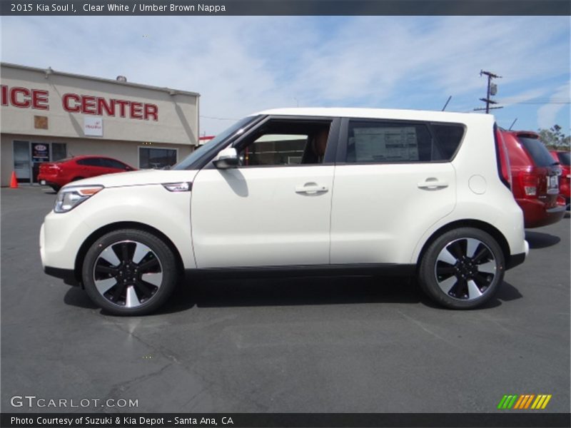 Clear White / Umber Brown Nappa 2015 Kia Soul !