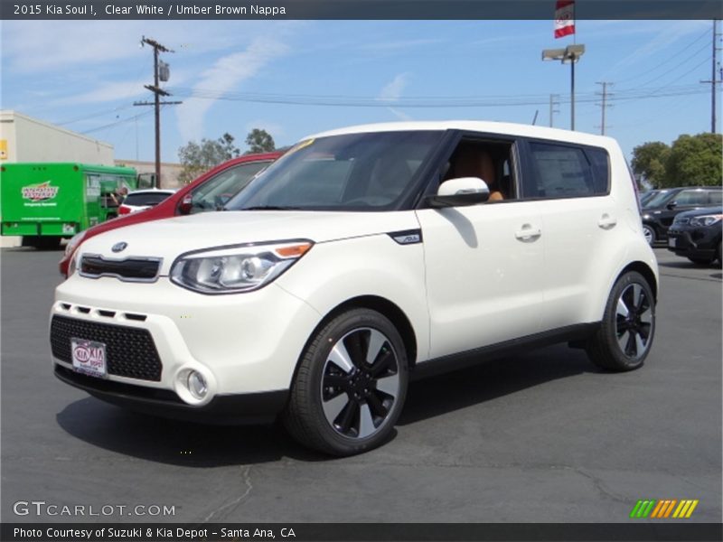 Clear White / Umber Brown Nappa 2015 Kia Soul !