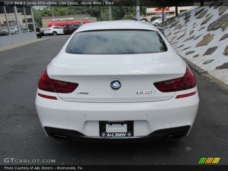 Alpine White / Black 2015 BMW 6 Series 650i xDrive Gran Coupe