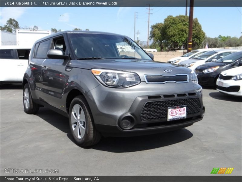 Titanium Gray / Black Diamond Woven Cloth 2014 Kia Soul 1.6