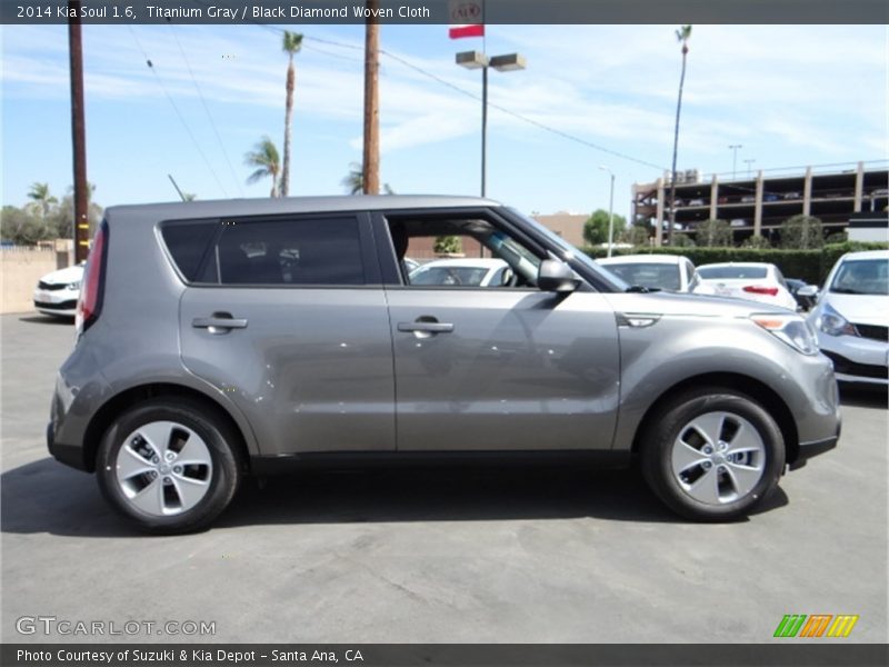 Titanium Gray / Black Diamond Woven Cloth 2014 Kia Soul 1.6