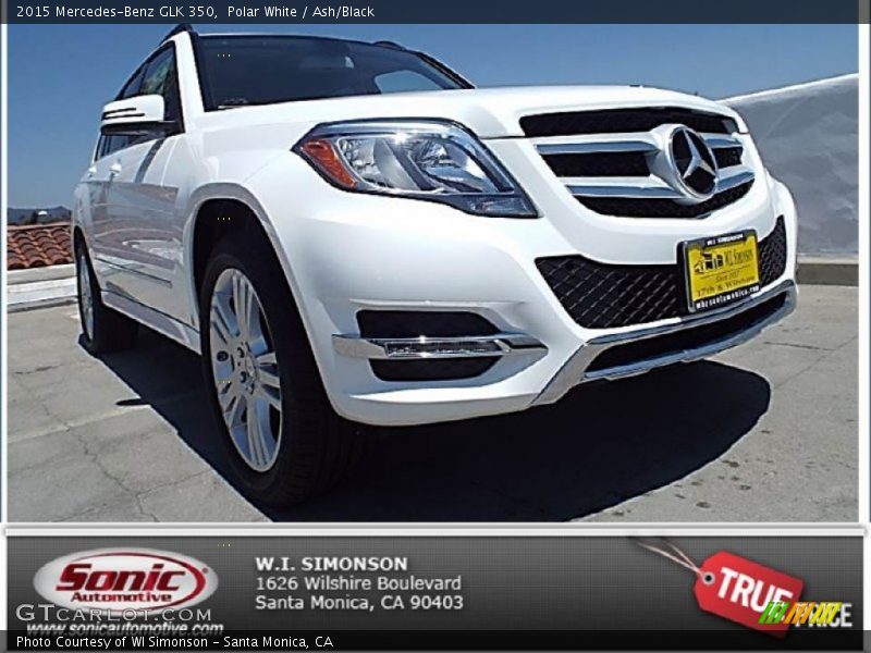 Polar White / Ash/Black 2015 Mercedes-Benz GLK 350