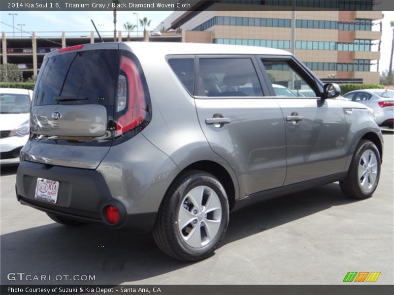 Titanium Gray / Black Diamond Woven Cloth 2014 Kia Soul 1.6