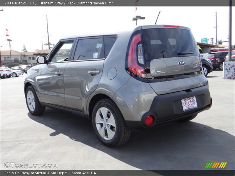 Titanium Gray / Black Diamond Woven Cloth 2014 Kia Soul 1.6