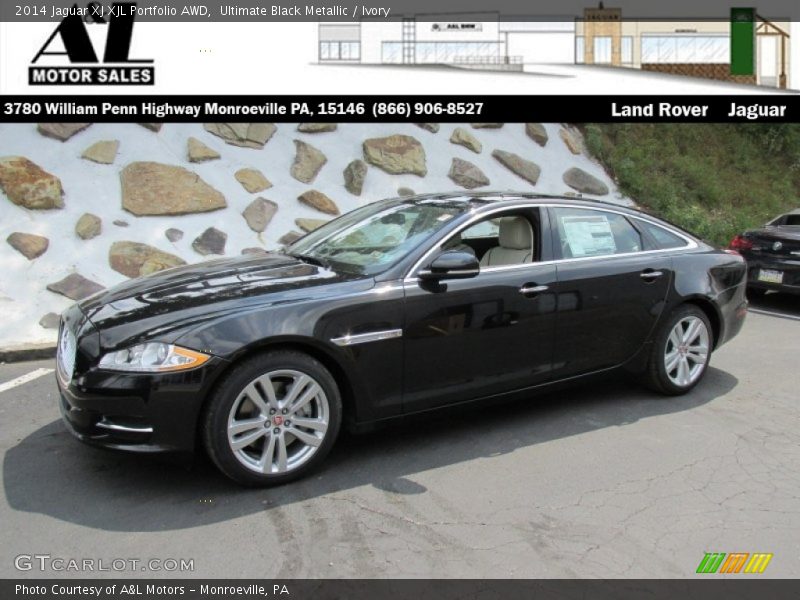 Ultimate Black Metallic / Ivory 2014 Jaguar XJ XJL Portfolio AWD