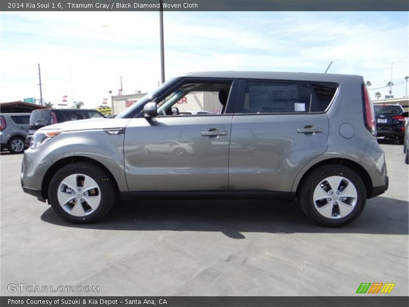 Titanium Gray / Black Diamond Woven Cloth 2014 Kia Soul 1.6