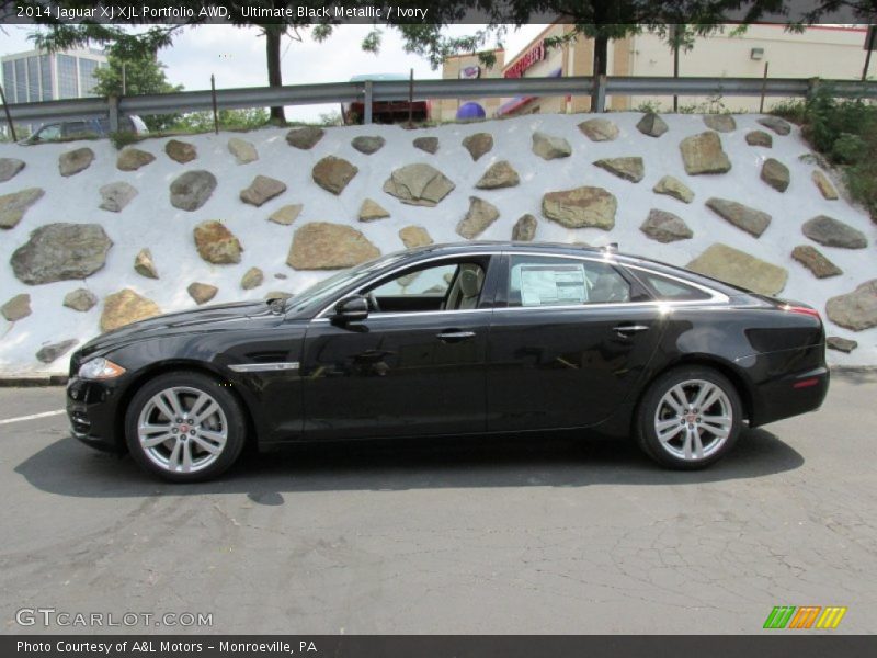 Ultimate Black Metallic / Ivory 2014 Jaguar XJ XJL Portfolio AWD