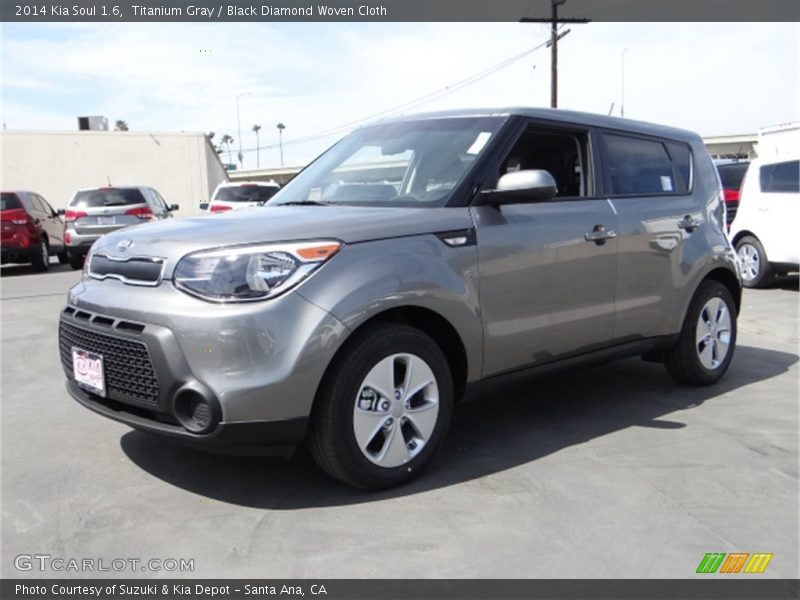 Titanium Gray / Black Diamond Woven Cloth 2014 Kia Soul 1.6