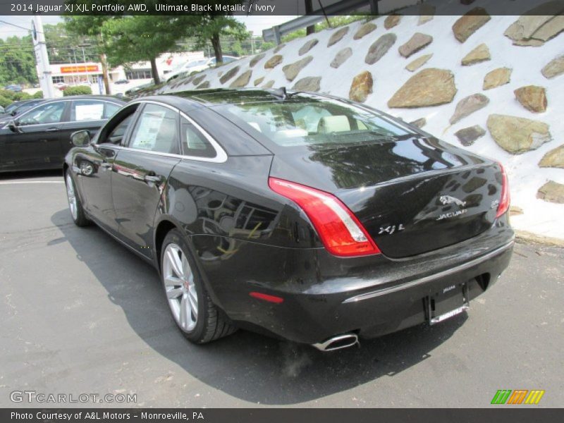 Ultimate Black Metallic / Ivory 2014 Jaguar XJ XJL Portfolio AWD