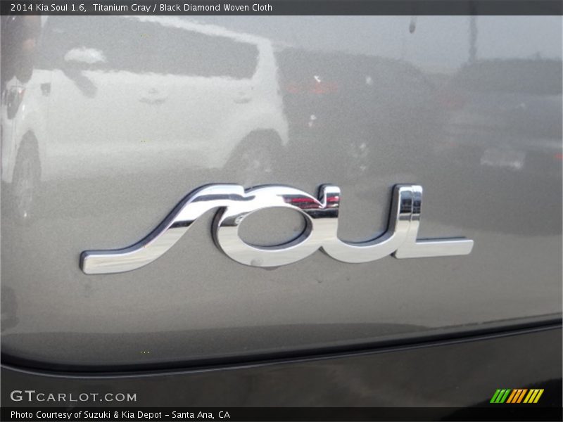 Titanium Gray / Black Diamond Woven Cloth 2014 Kia Soul 1.6