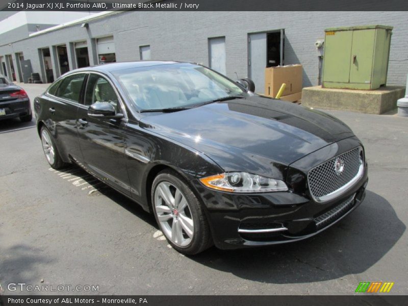 Ultimate Black Metallic / Ivory 2014 Jaguar XJ XJL Portfolio AWD