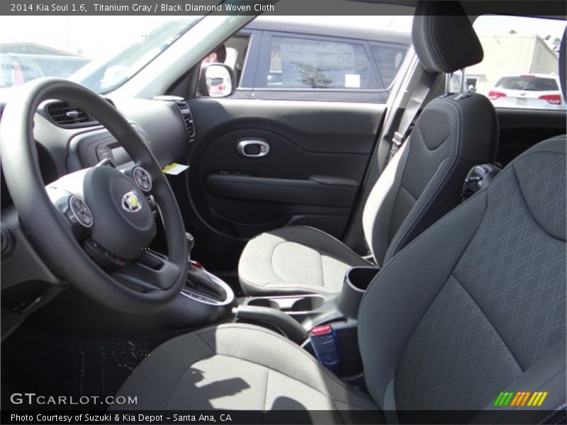 Titanium Gray / Black Diamond Woven Cloth 2014 Kia Soul 1.6