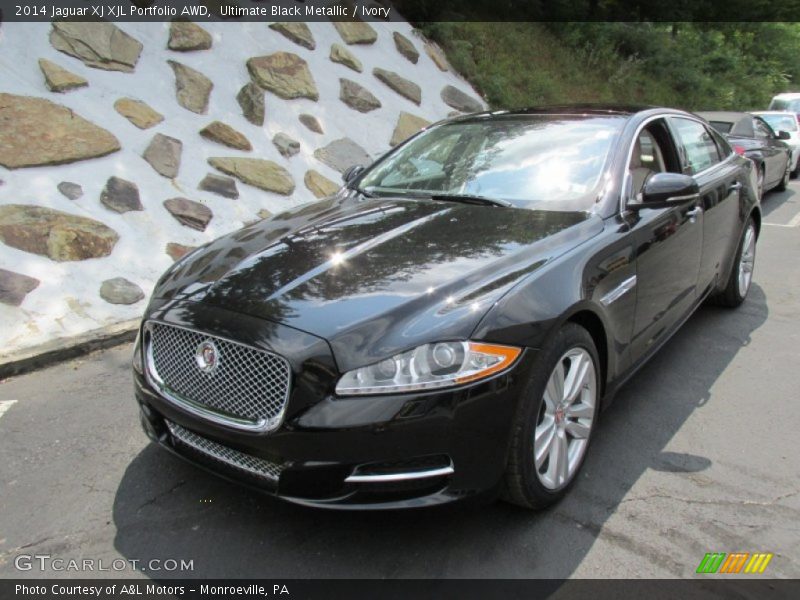Ultimate Black Metallic / Ivory 2014 Jaguar XJ XJL Portfolio AWD
