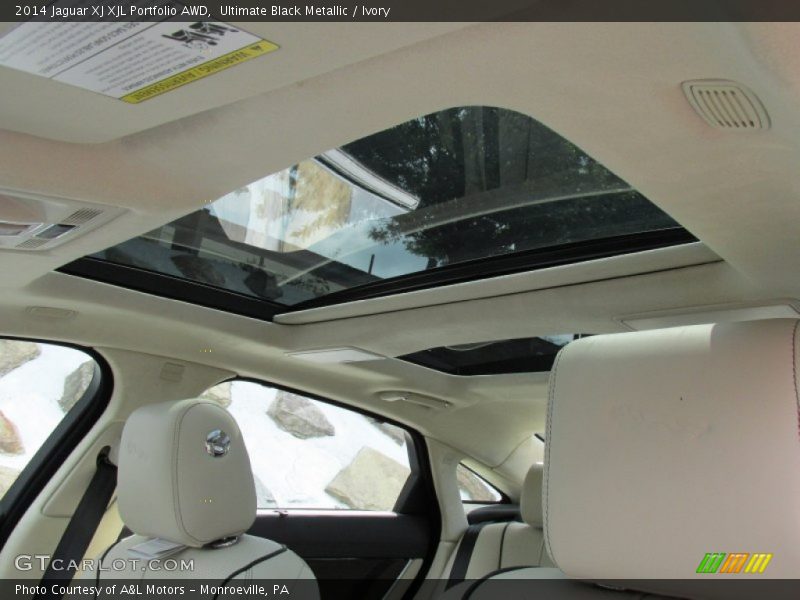 Ultimate Black Metallic / Ivory 2014 Jaguar XJ XJL Portfolio AWD