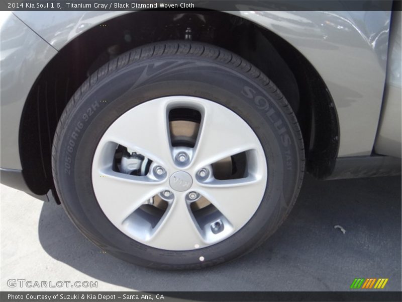 Titanium Gray / Black Diamond Woven Cloth 2014 Kia Soul 1.6