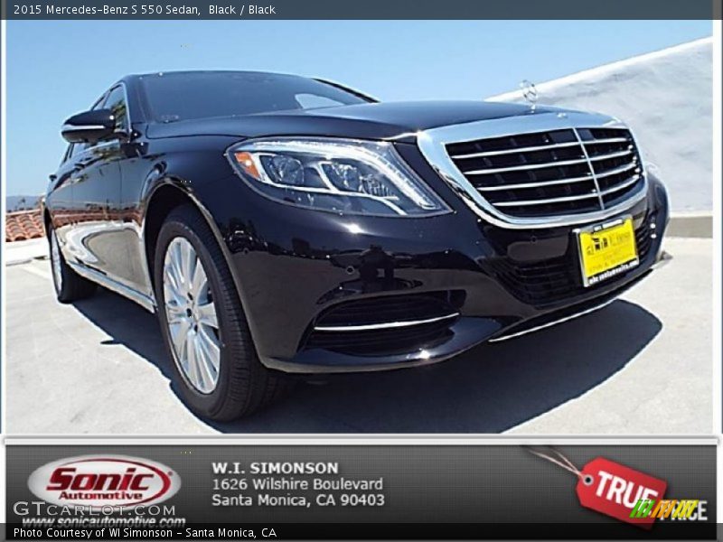 Black / Black 2015 Mercedes-Benz S 550 Sedan