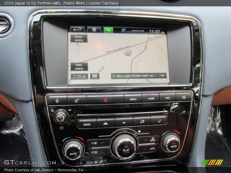 Polaris White / London Tan/Navy 2014 Jaguar XJ XJL Portfolio AWD
