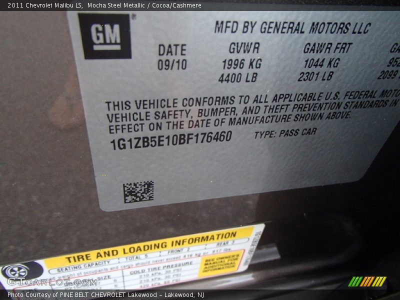 Mocha Steel Metallic / Cocoa/Cashmere 2011 Chevrolet Malibu LS