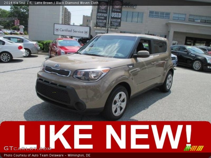 Latte Brown / Black Diamond Woven Cloth 2014 Kia Soul 1.6