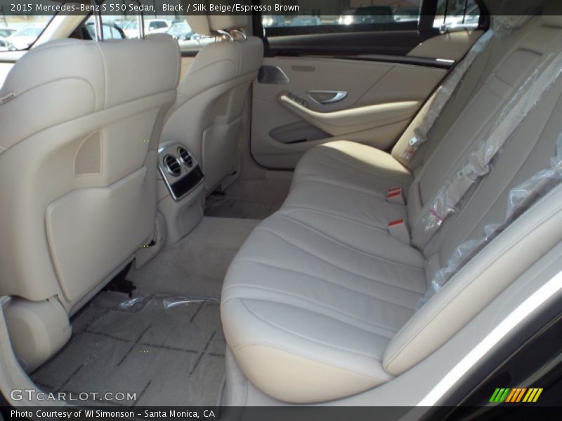 Black / Silk Beige/Espresso Brown 2015 Mercedes-Benz S 550 Sedan