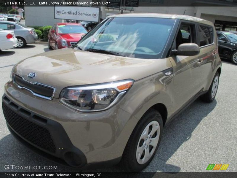 Latte Brown / Black Diamond Woven Cloth 2014 Kia Soul 1.6