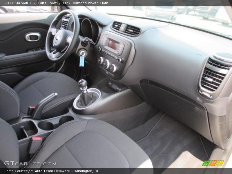 Latte Brown / Black Diamond Woven Cloth 2014 Kia Soul 1.6
