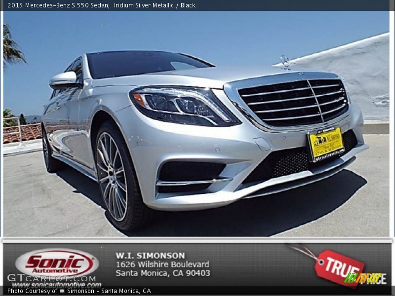 Iridium Silver Metallic / Black 2015 Mercedes-Benz S 550 Sedan