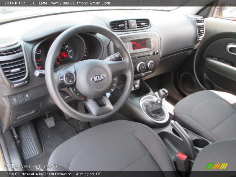 Latte Brown / Black Diamond Woven Cloth 2014 Kia Soul 1.6