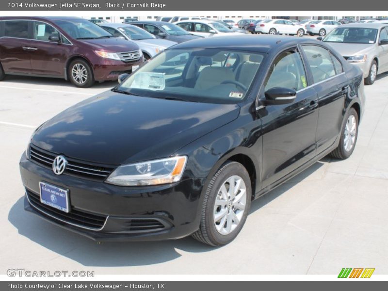 Black / Cornsilk Beige 2014 Volkswagen Jetta SE Sedan